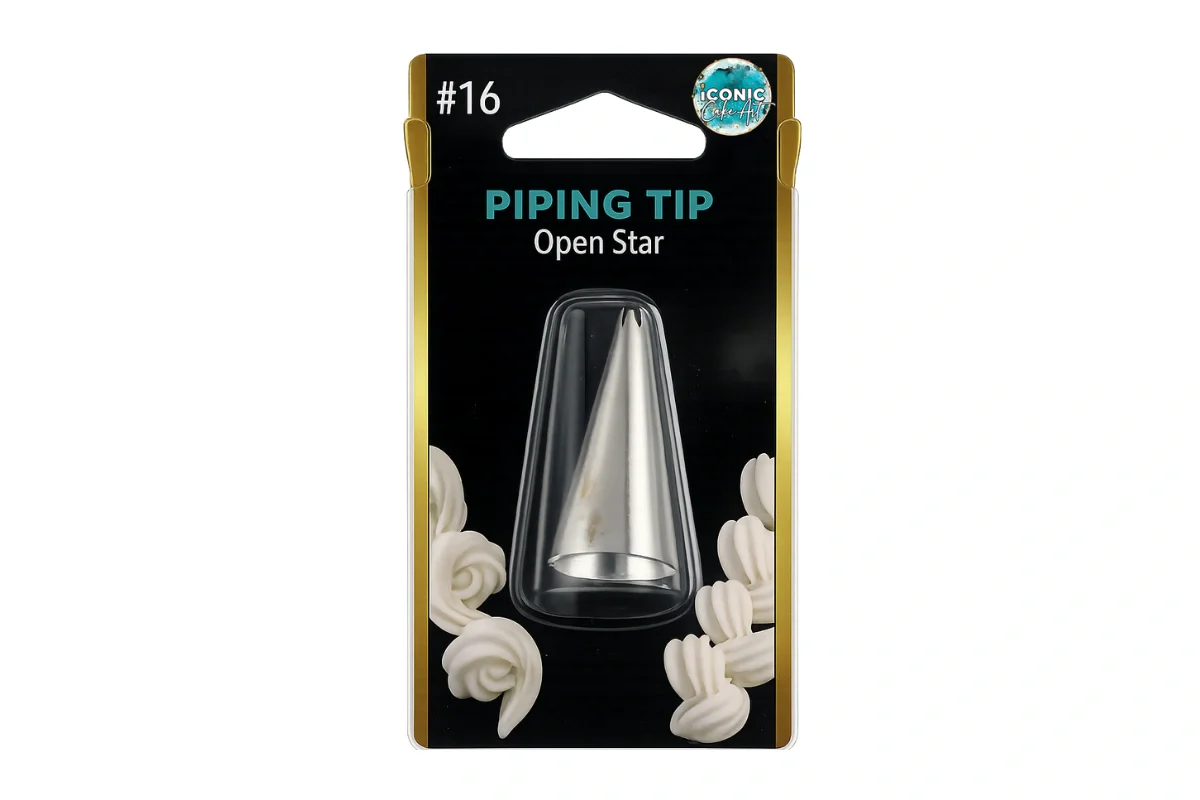 #16 Open Star Piping Tip - Iconic Cake Art - Image 2