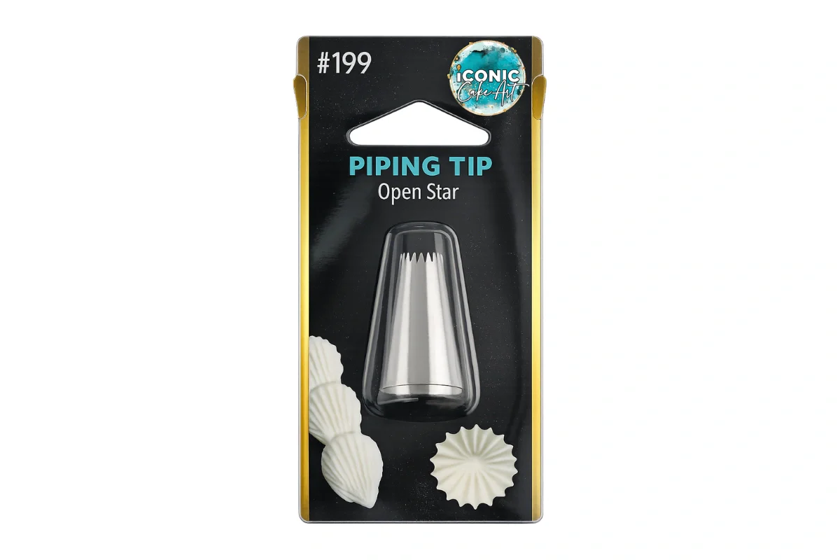 #199 Open Star Piping Tip - Iconic Cake Art - Image 2