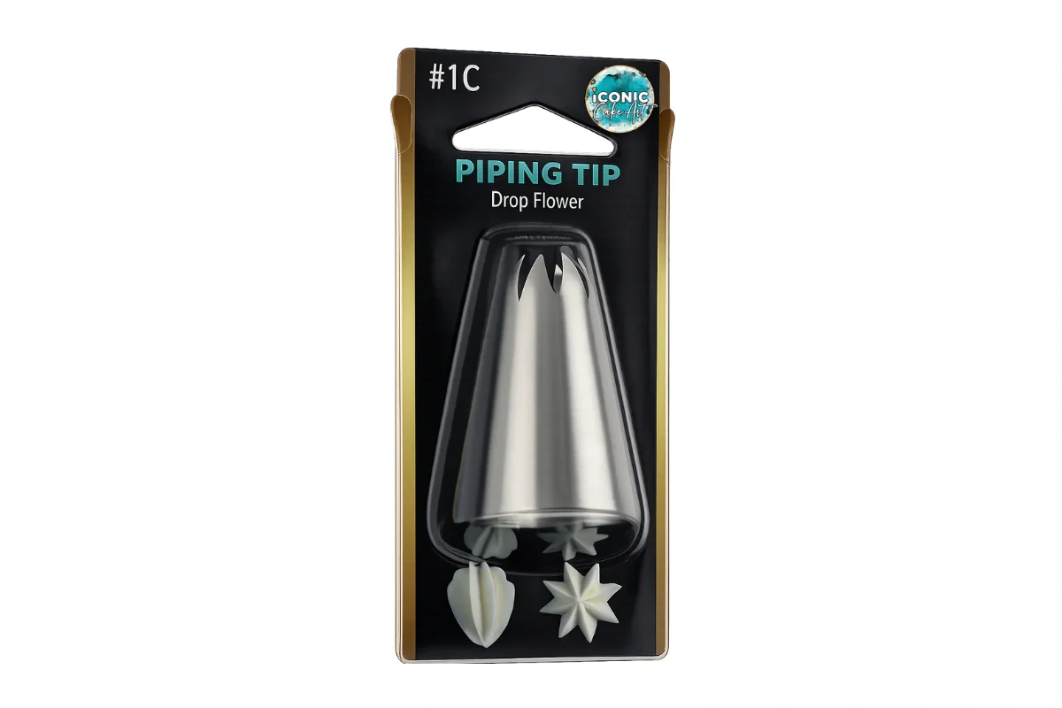#1C Drop Flower Piping Tip - Iconic Cake Art - Image 2