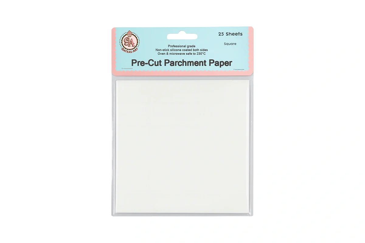 25 Sheets - Square - Pre-Cut Parchment 10 Inch - Gateau Art - Image 2