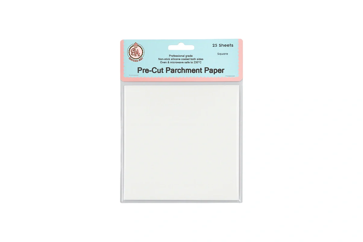 25 Sheets - Square - Pre-Cut Parchment 8 Inch - Gateau Art - Image 2