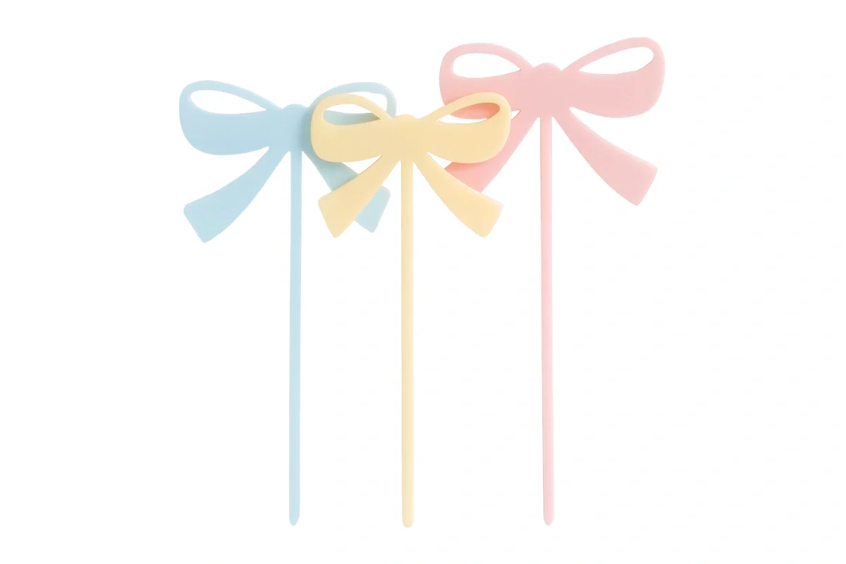3 Bows Milkshake Cake Topper - Mixed - by - Sprinks - Image 3