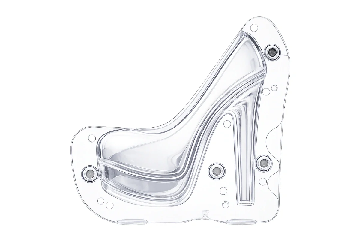 3D High Heel Magnetic Shoe Platform Mould - T Quality Tools - Image 3