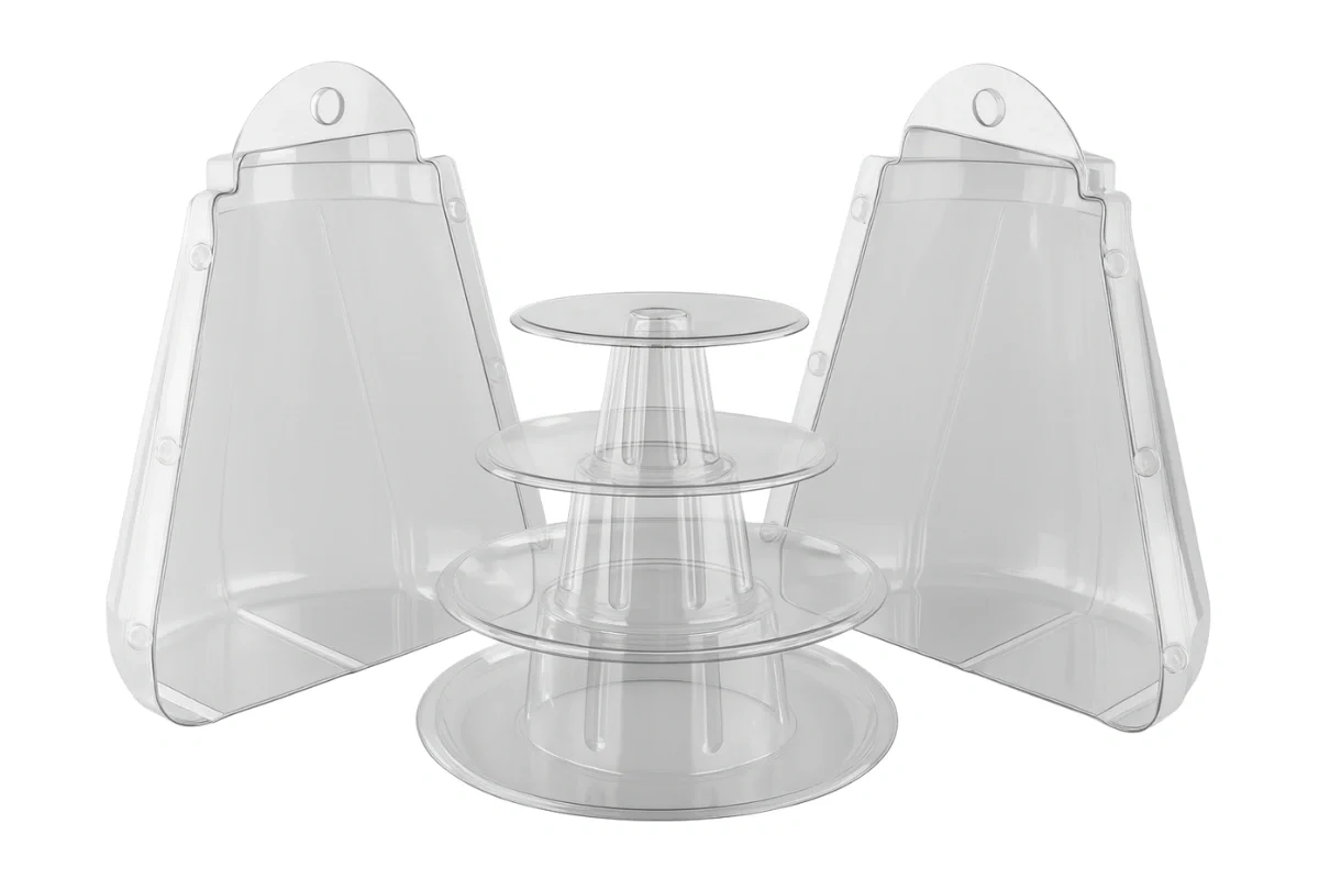 4 Tier PVC Macaron Stand - with Base - Iconic Cake Art - Image 3