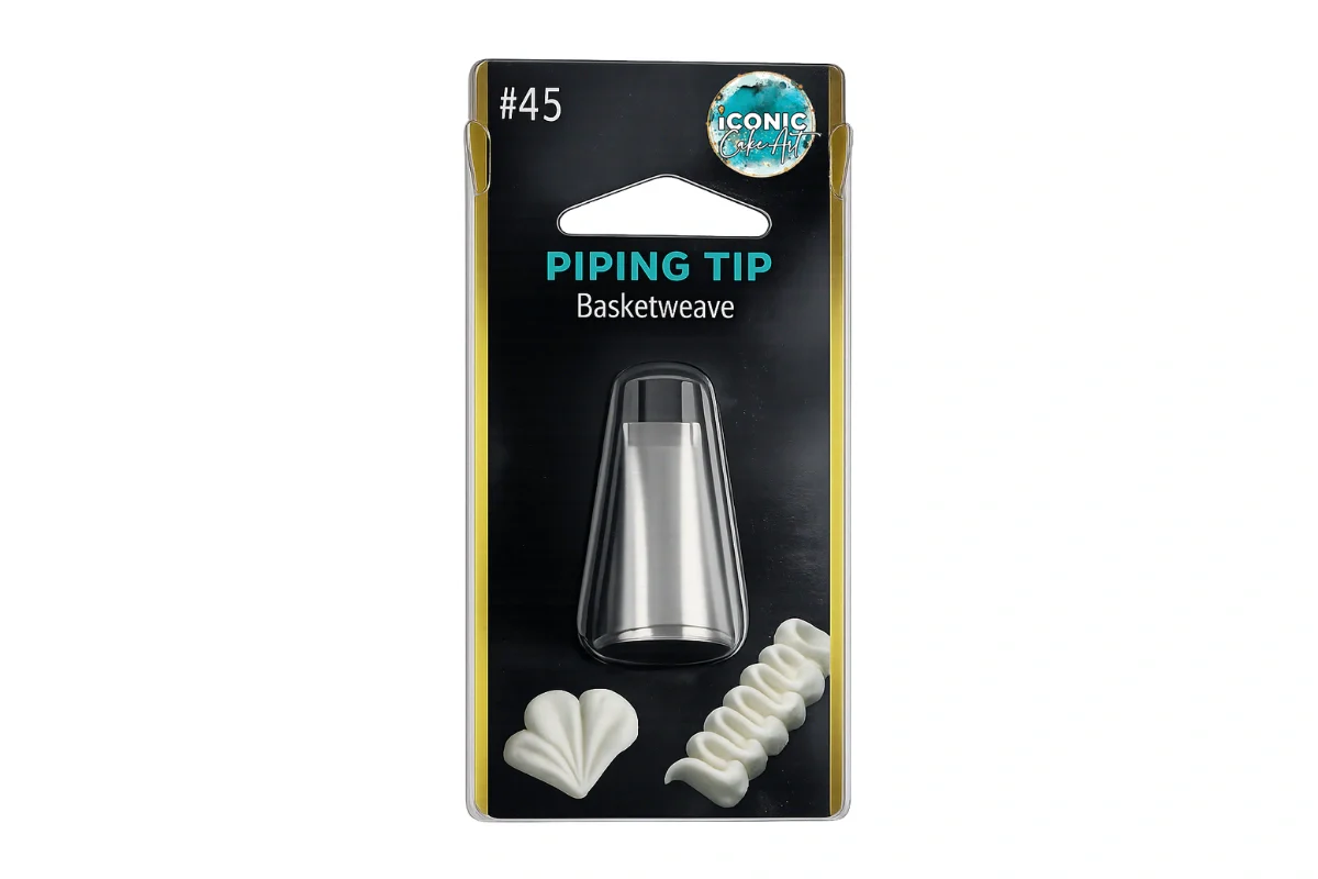#45 Basketweave Piping Tip - Iconic Cake Art - Image 2
