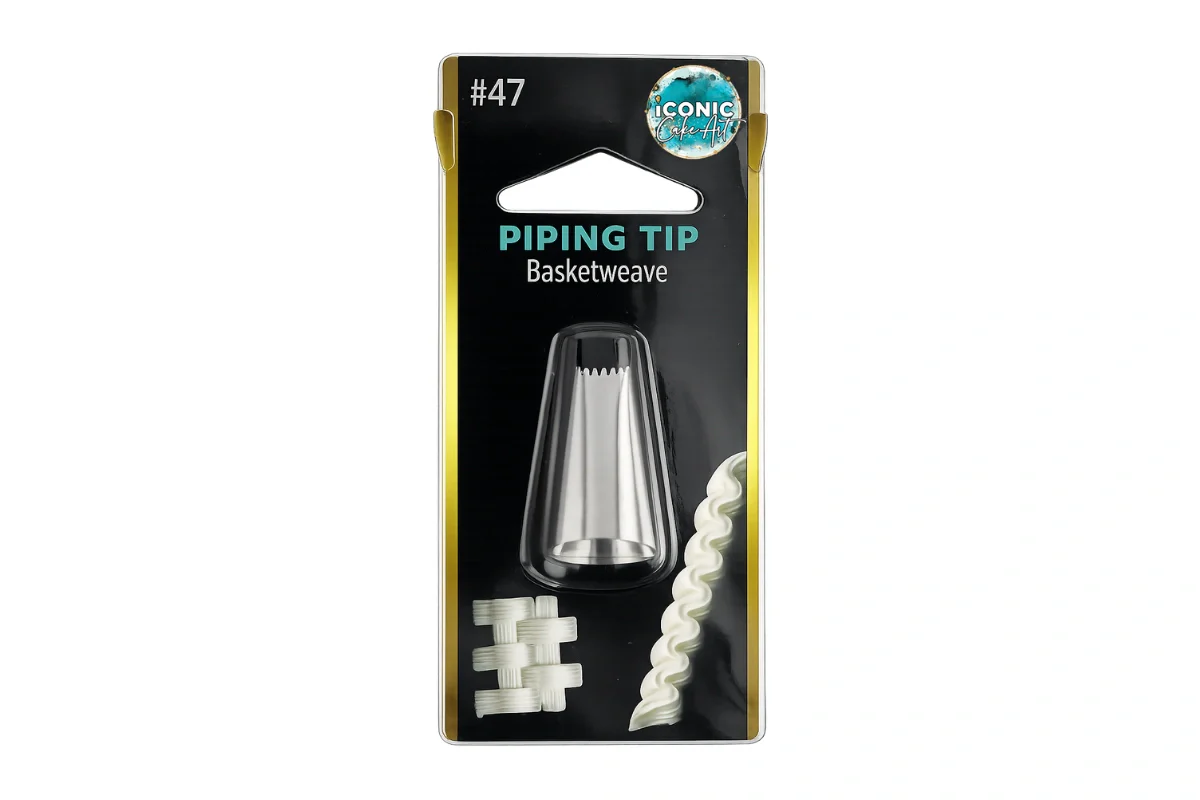 #47 Basketweave Piping Tip - Iconic Cake Art - Image 2