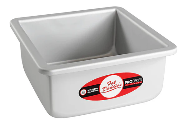 6 Inch x 6 Inch Square x 3 Inch Deep Cake Pan Solid Bottom - Fat Daddios