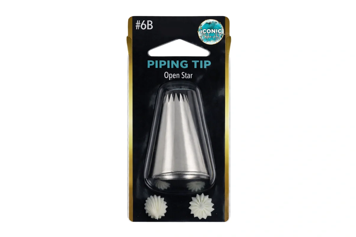 #6B Open Star Piping Tip - Iconic Cake Art - Image 2