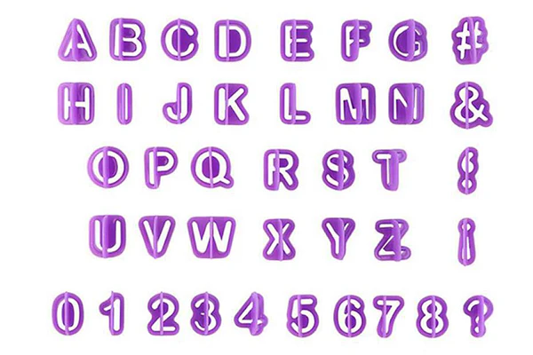 Alphabet Plunger Cutter Set (40 Pack) - Iconic Cake Art - Image 2