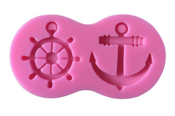 Anchor Wheel Scroll Edges Silicone Mould 84mm x 45mm x 10mm - Iconic Cake Art - Image 2