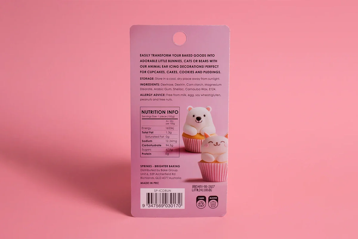 Animal Ear Icing Decorations by 30g - Sprinks - Image 3