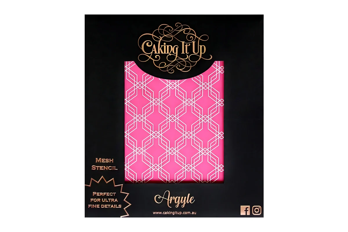 Argyle Mesh Stencil - Caking It Up - Image 2