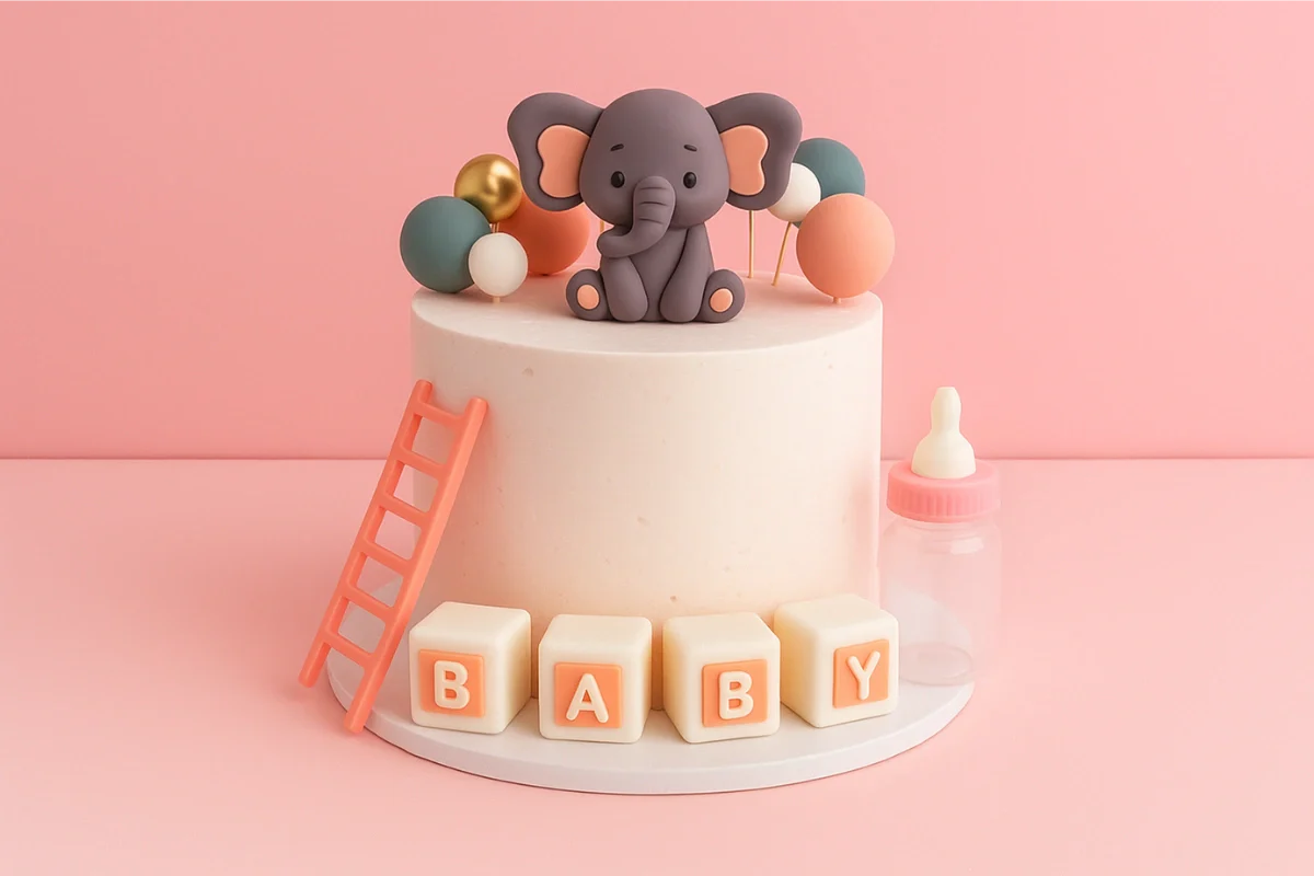 Baby Girl Cake Topper Set - Iconic Cake Art - Image 2