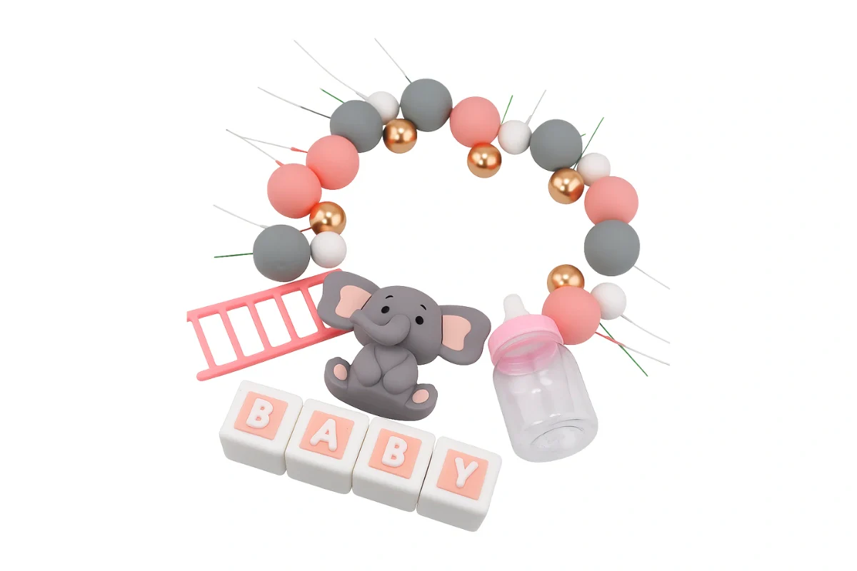 Baby Girl Cake Topper Set - Iconic Cake Art - Image 4