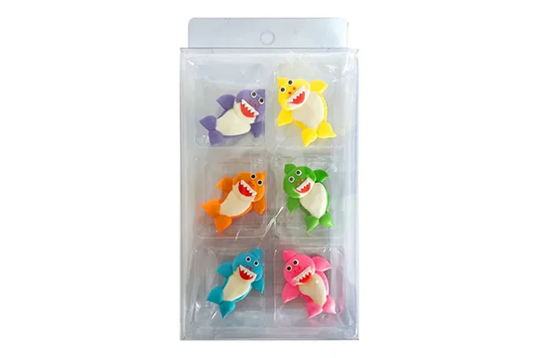 Baby Shark Sugar Decorations (6 Pack) - BSC