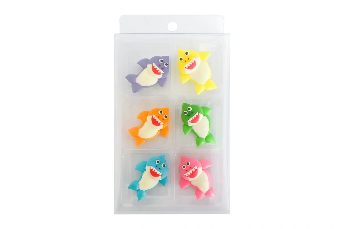 Baby Shark Sugar Decorations (6 Pack) - BSC - Image 2