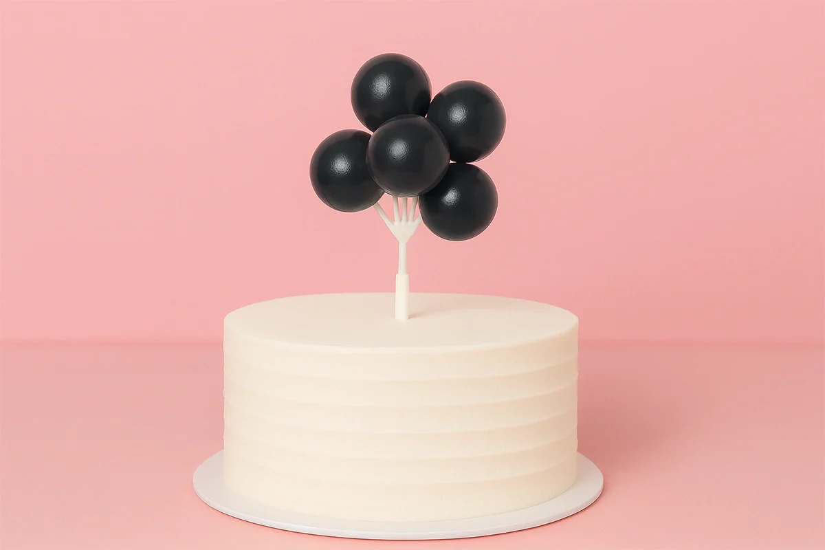 Black Balloon Cluster - Bakery Crafts - Image 2