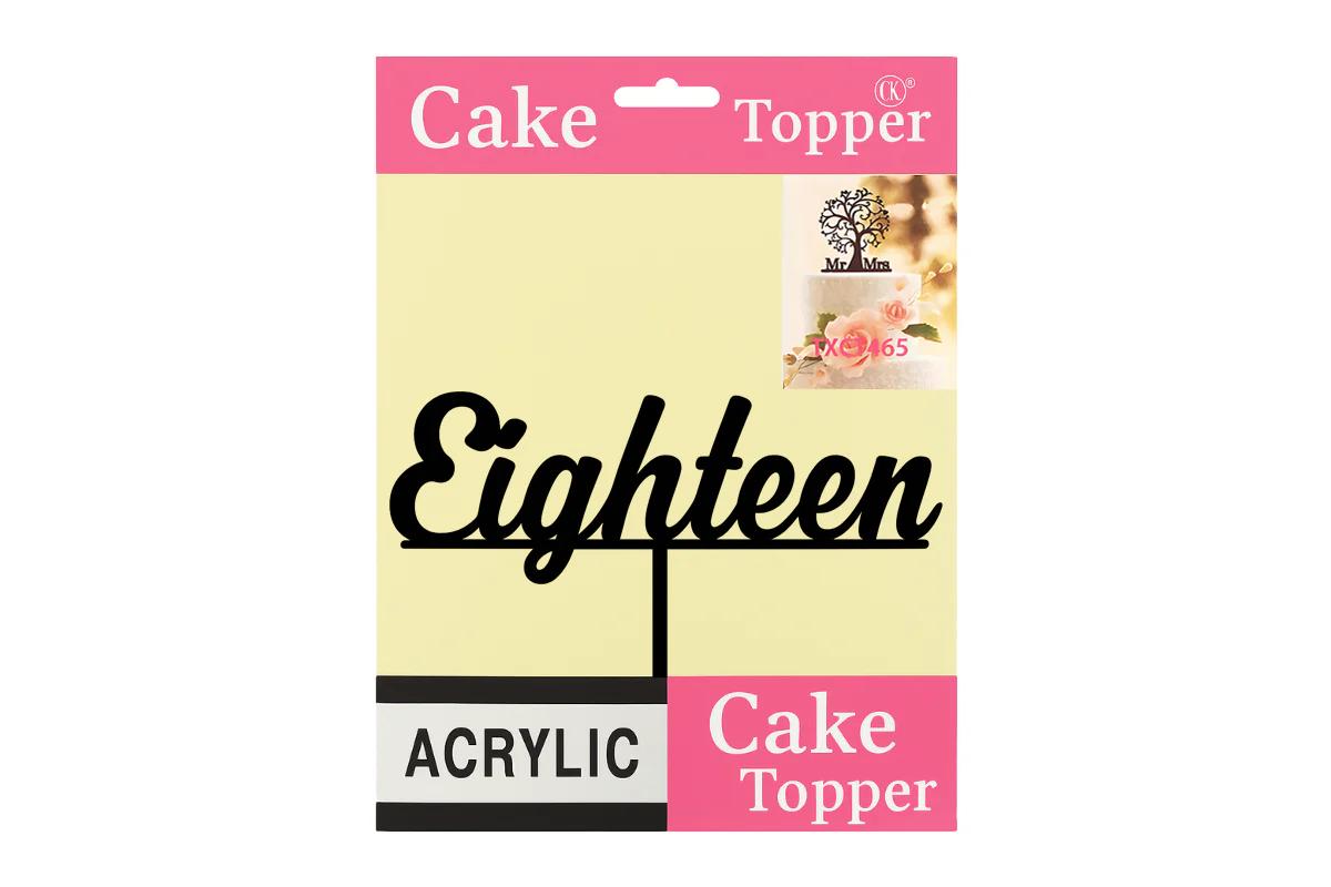 Black Eighteen - Birthday Cake Topper - Iconic Cake Art - Image 4