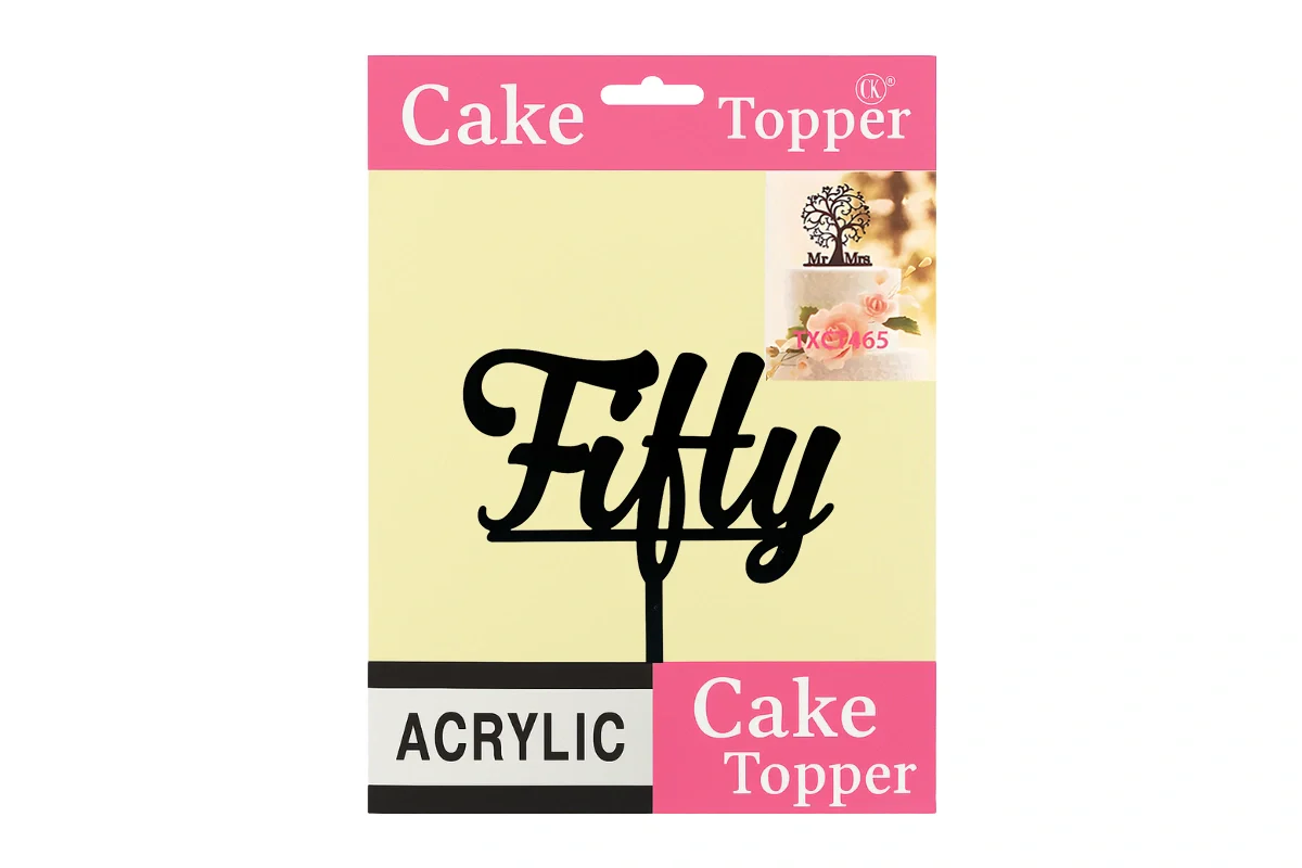 Black Fifty - Birthday Cake Topper - Iconic Cake Art - Image 4