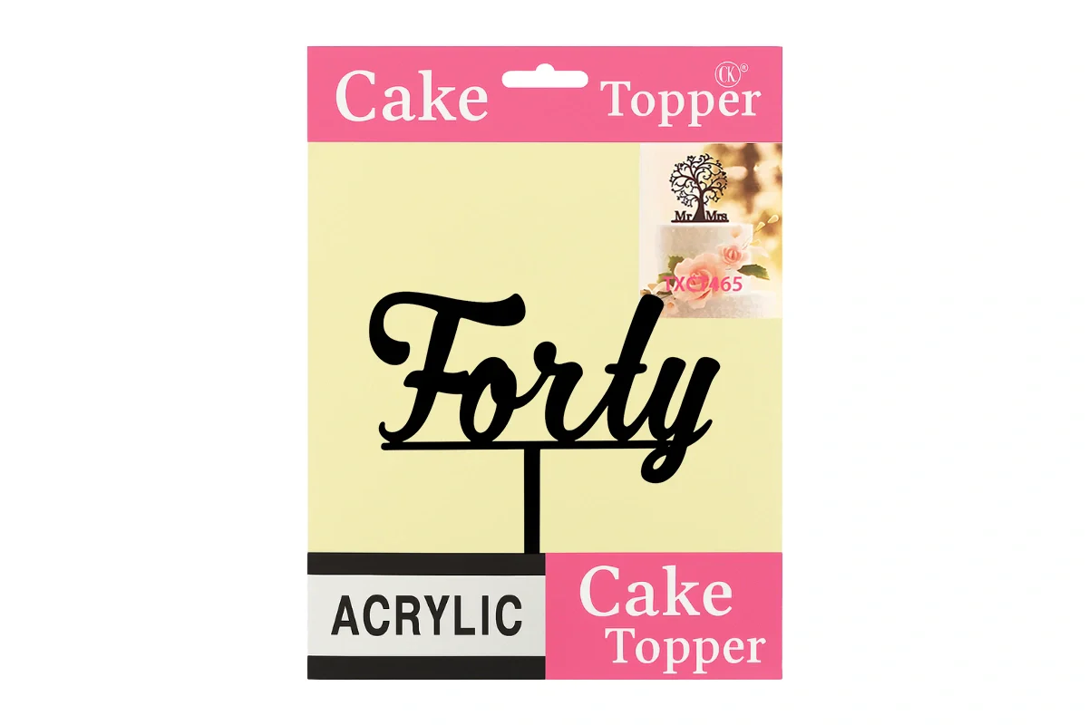 Black Forty - Birthday Cake Topper - Iconic Cake Art - Image 4