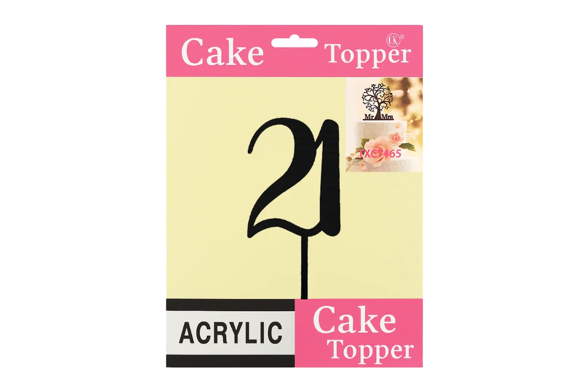Black Number 21 Script - Cake Topper - Iconic Cake Art - Image 4