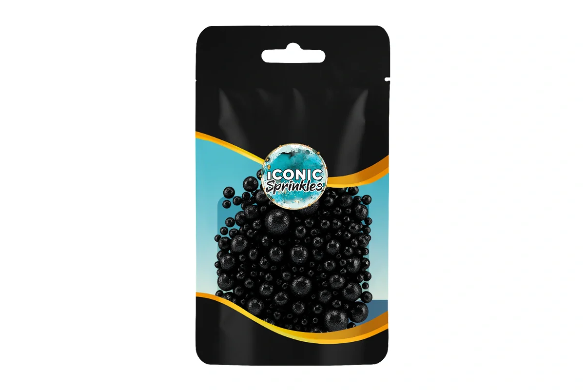 Black Shiny Pearls 30g - Iconic Sprinkles - Image 2