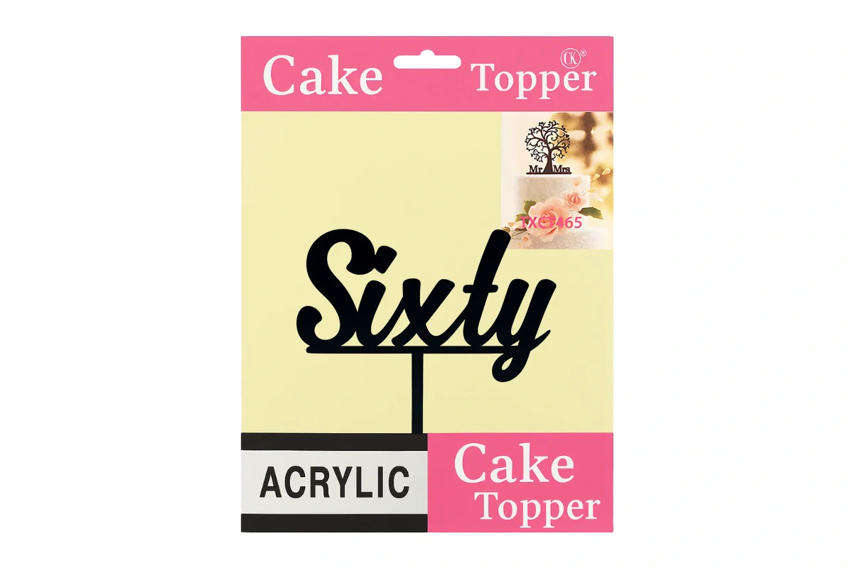 Black Sixty - Birthday Cake Topper - Iconic Cake Art - Image 4
