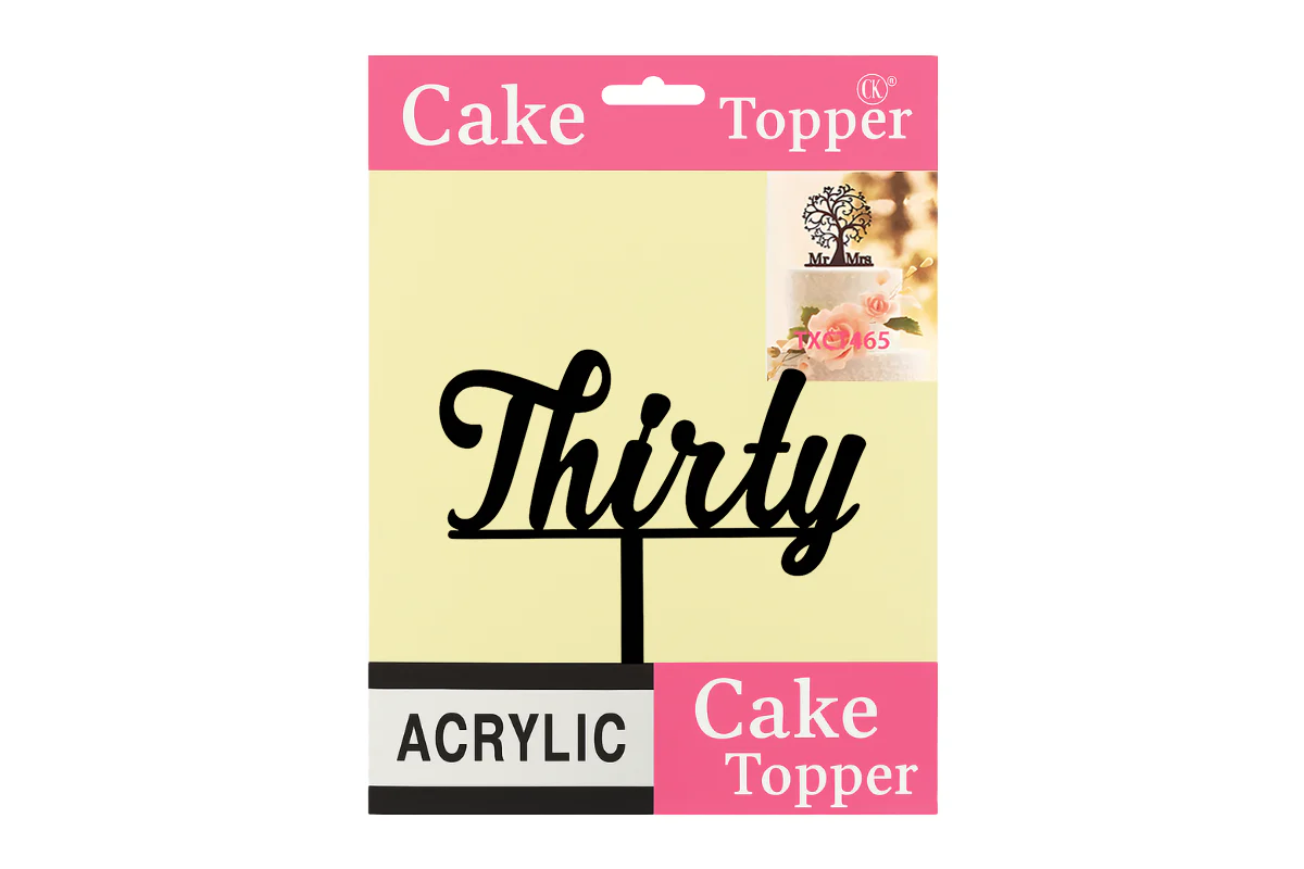 Black Thirty - Birthday Cake Topper - Iconic Cake Art - Image 4