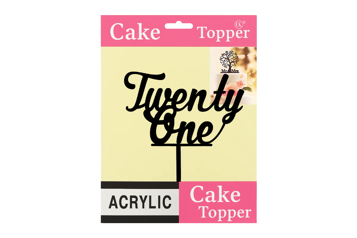 Black Twenty One - Birthday Cake Topper - Iconic Cake Art - Image 4