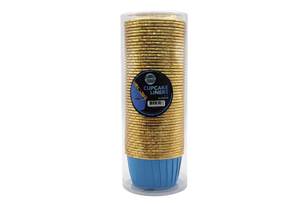 Blue Cupcake Liners (50 Pack) - Iconic Cake Art - Image 2