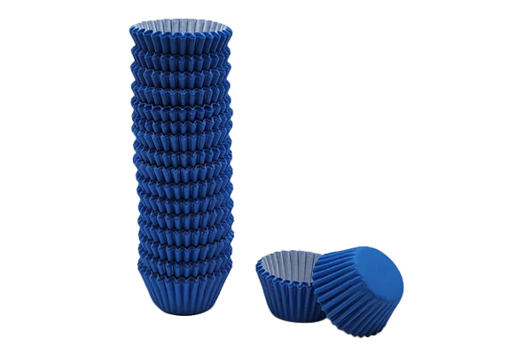 Blue Mini Base - Baking Bulk Cupcake Cases Liner 2.5cm (500 Pack) - Gateau Art