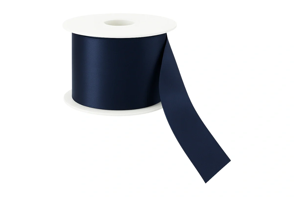 Blue Navy Satin Ribbon Double Sided 25mm - My Dream Cake