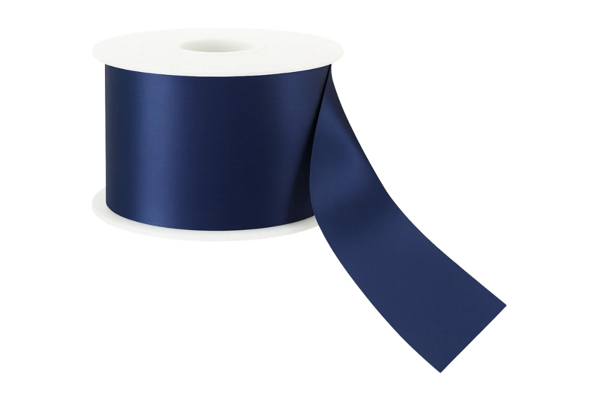 Blue Navy Satin Ribbon Double Sided 38mm - My Dream Cake