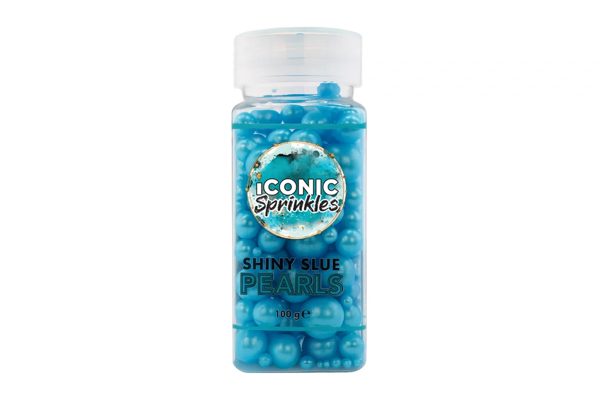Blue Shiny Pearls 100g - Iconic Sprinkles - Image 2