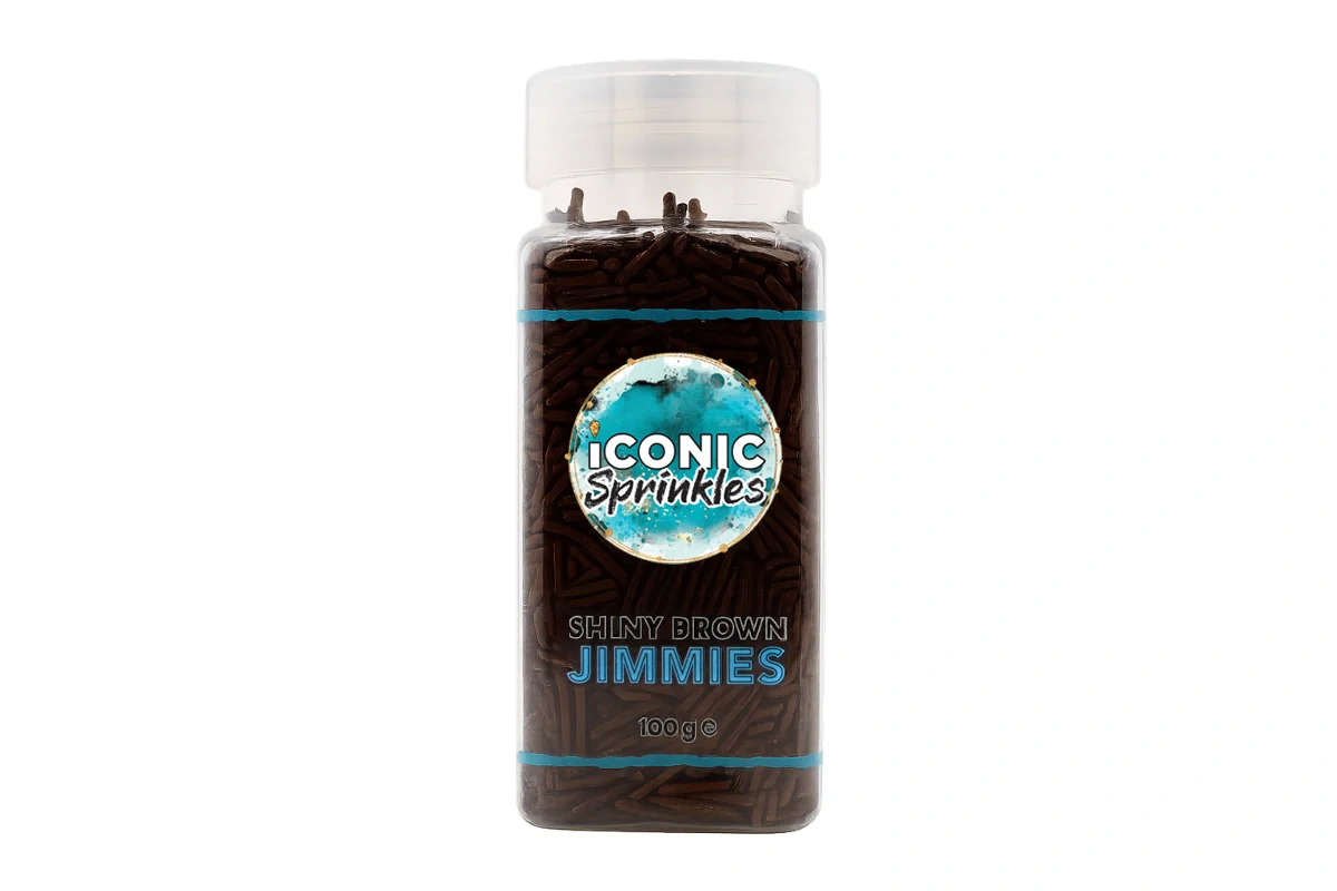 Brown Shiny Jimmies 100g - Iconic Sprinkles - Image 2