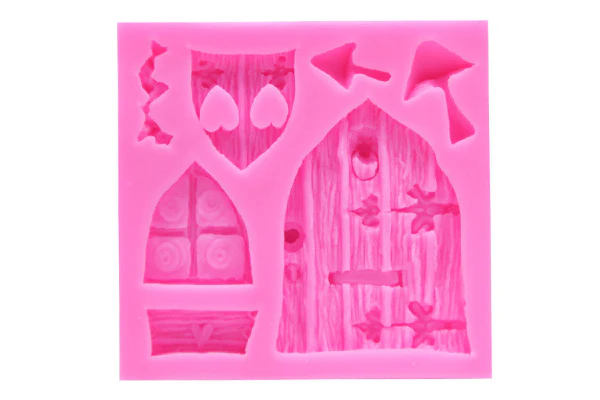 Castle Door Window Wood Designs - Silicone Mould - Iconic Cake Art - Image 2