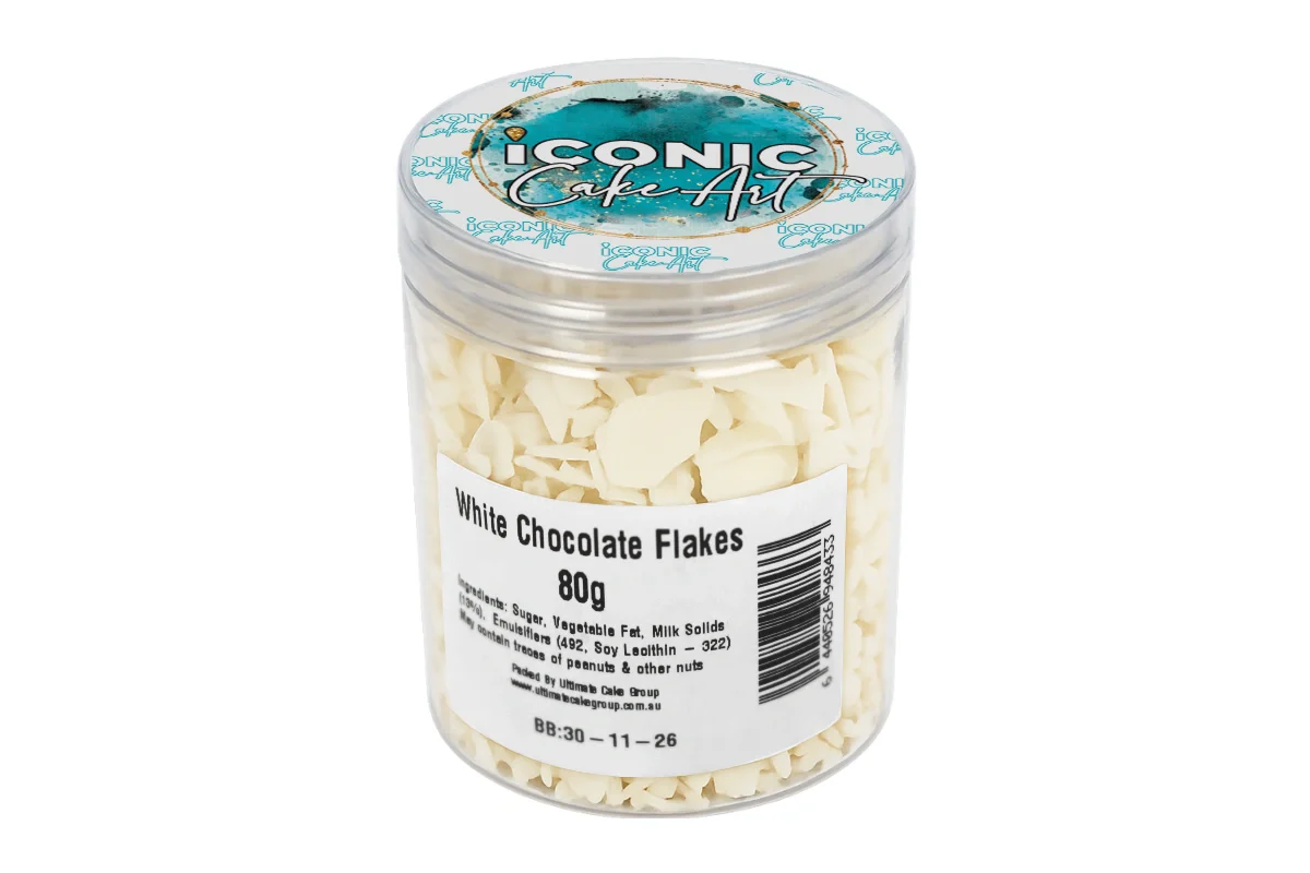 Chocolate White Flakes - Cake Toppings 80g - Image 3