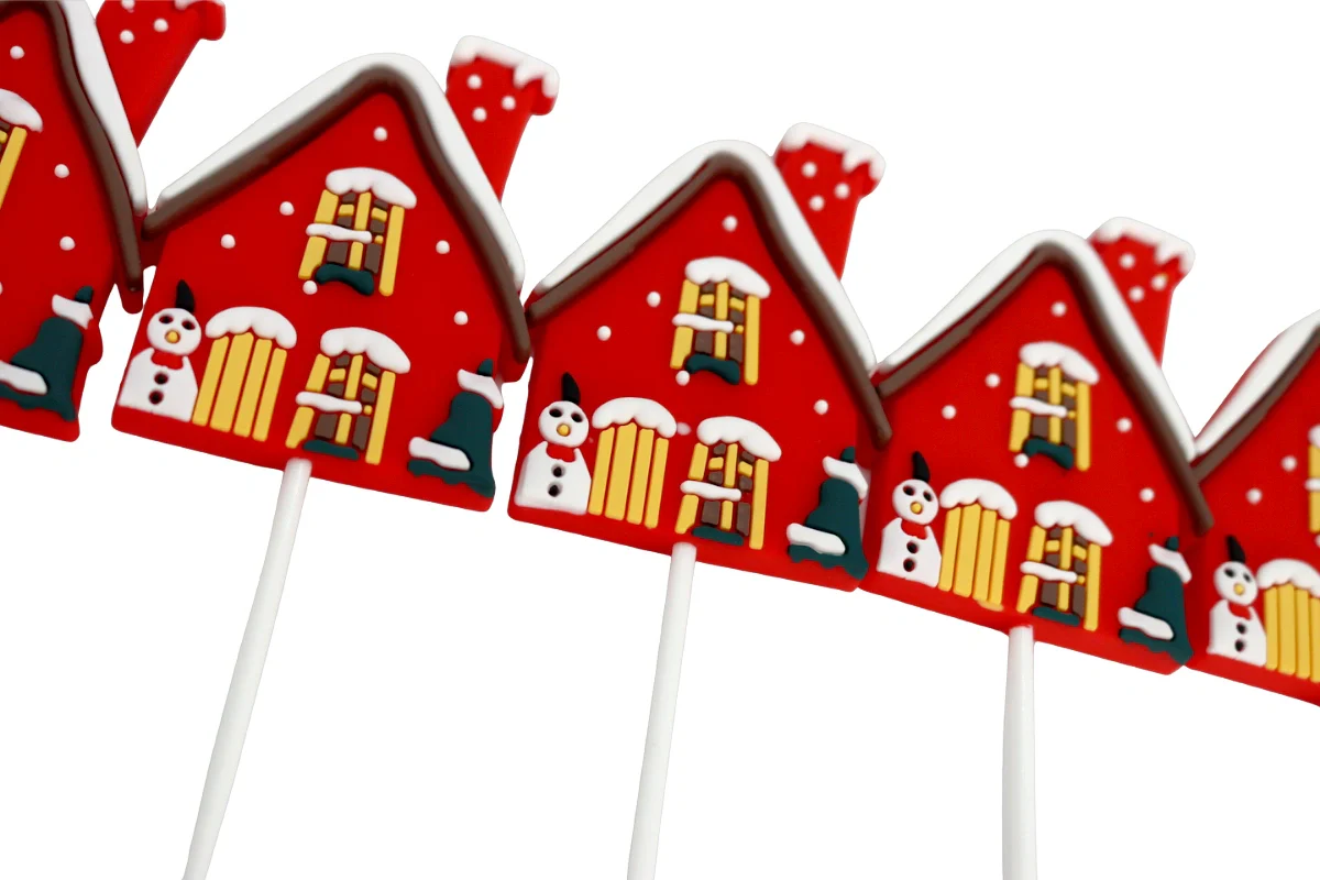Christmas House Toppers (6 Pack) - Iconic Cake Art - Image 5