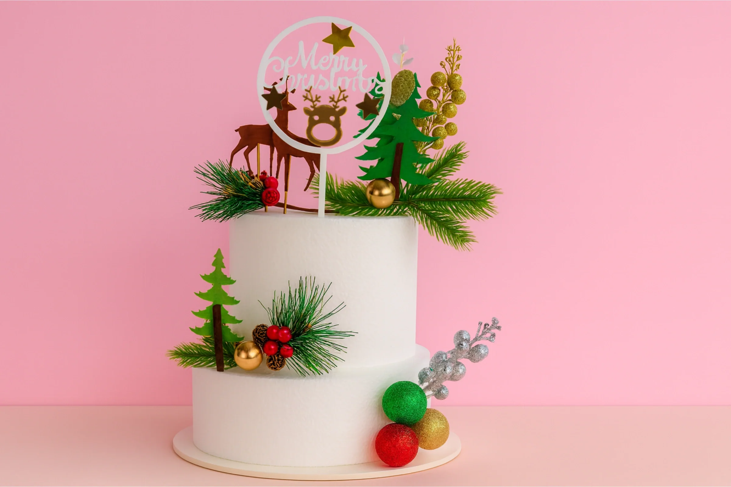Christmas Reindeer Topper Set - Iconic Cake Art - Image 2