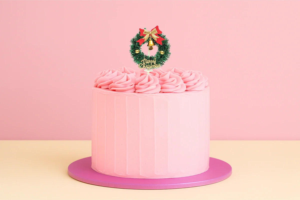 Christmas Wreath Toppers (6 Pack) - Iconic Cake Art - Image 3