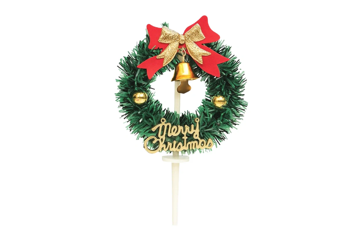 Christmas Wreath Toppers (6 Pack) - Iconic Cake Art - Image 4
