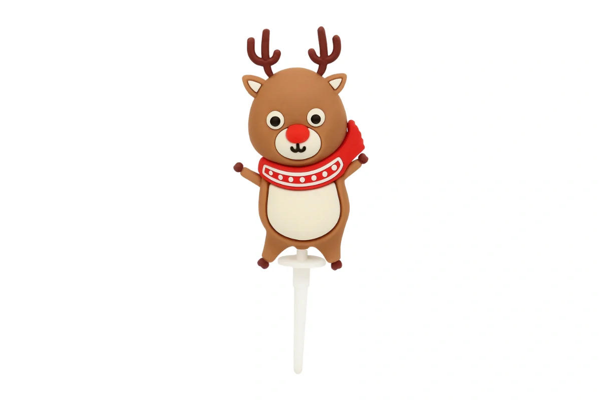 Cute Reindeer Toppers (6 Pack) - Iconic Cake Art - Image 3