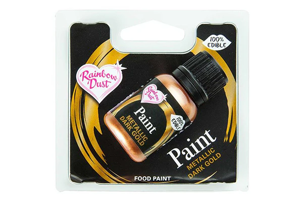Dark Gold Metallic Food Paint - Rainbow Dust