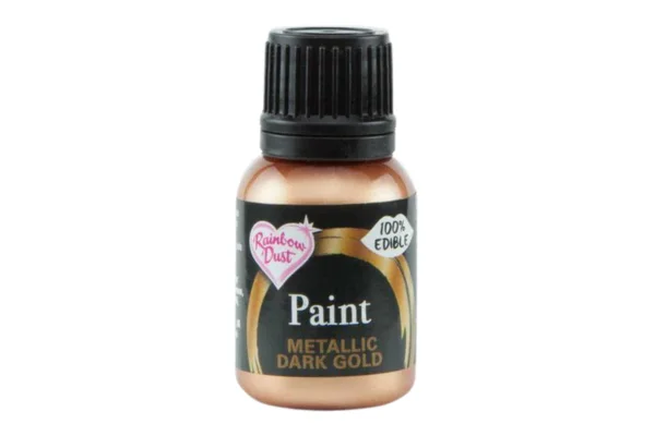 Dark Gold Metallic Food Paint - Rainbow Dust - Image 2