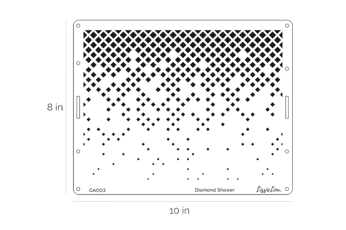 Diamond Shower Cake Stencil - Full Size Design - Stencils - Lissie Lou