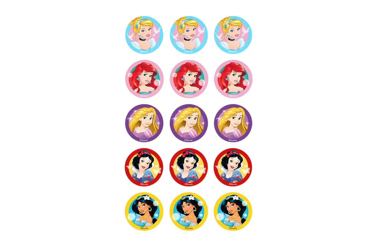 Disney Princess Cupcake Image Sheet 2 Inch (15 Per ) - BSC - Image 2
