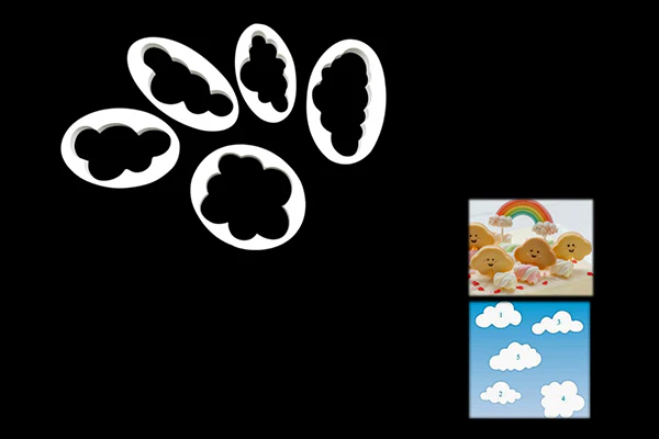 Fluffy Clouds Cutters Set (5 Pack) - Iconic Cake Art - Image 3