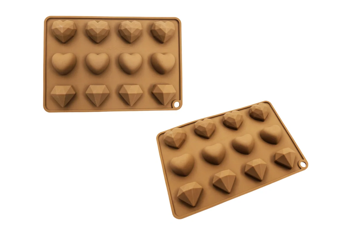 Gem Heart and Diamonds Silicone Mould - Iconic Cake Art - Image 2
