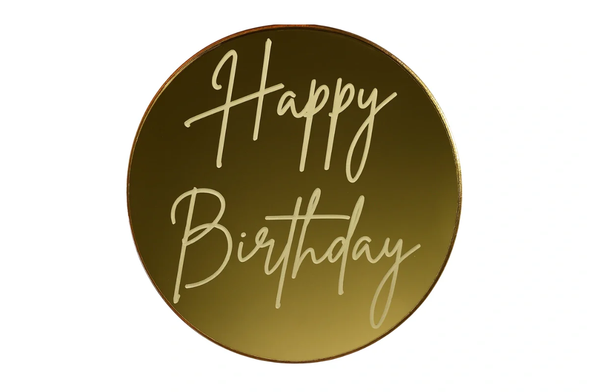 Gold Birthday Toppers (6 Pack) - Iconic Cake Art - Image 3
