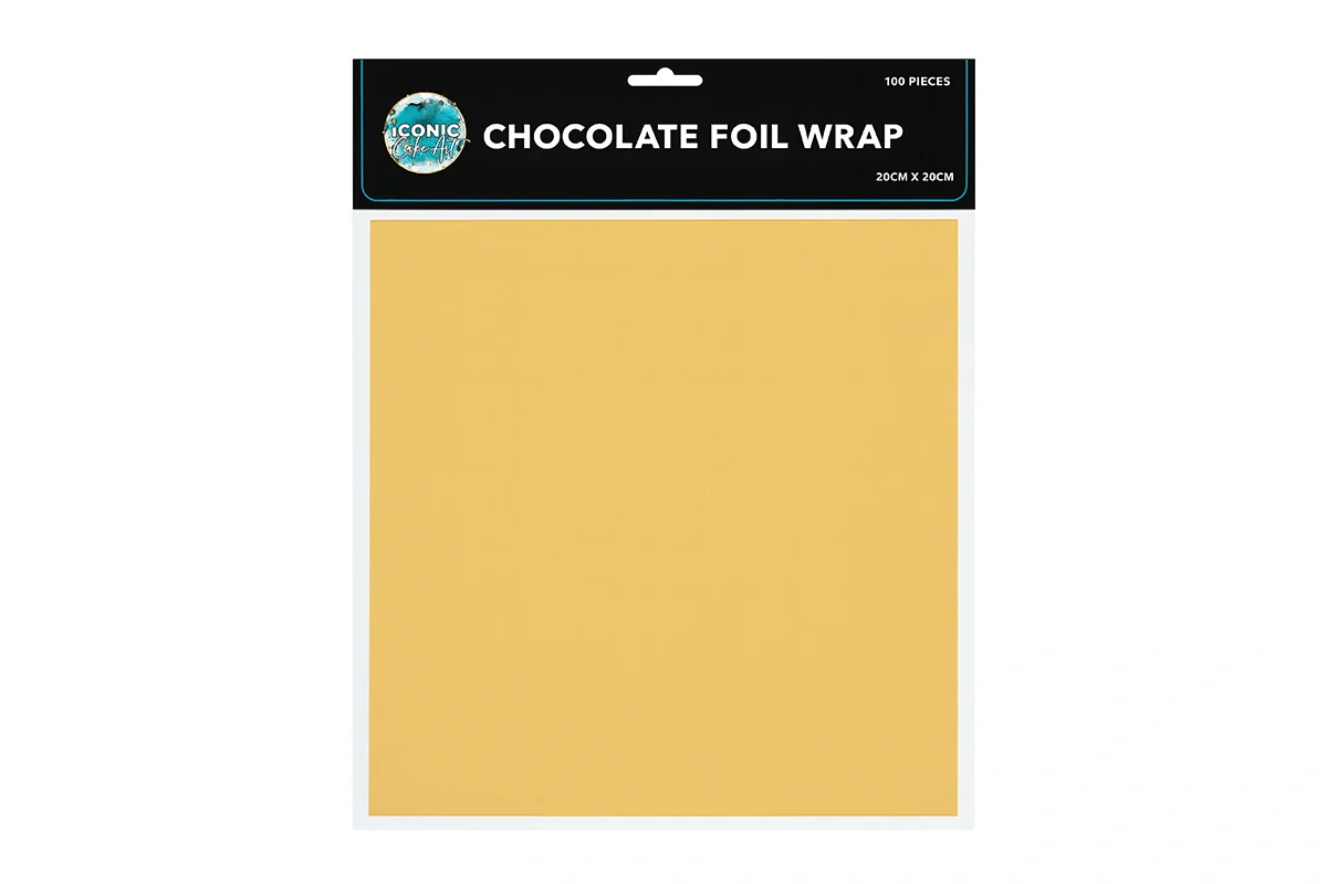 Gold Chocolate Wrap 8 Inch - Iconic Cake Art - Image 2